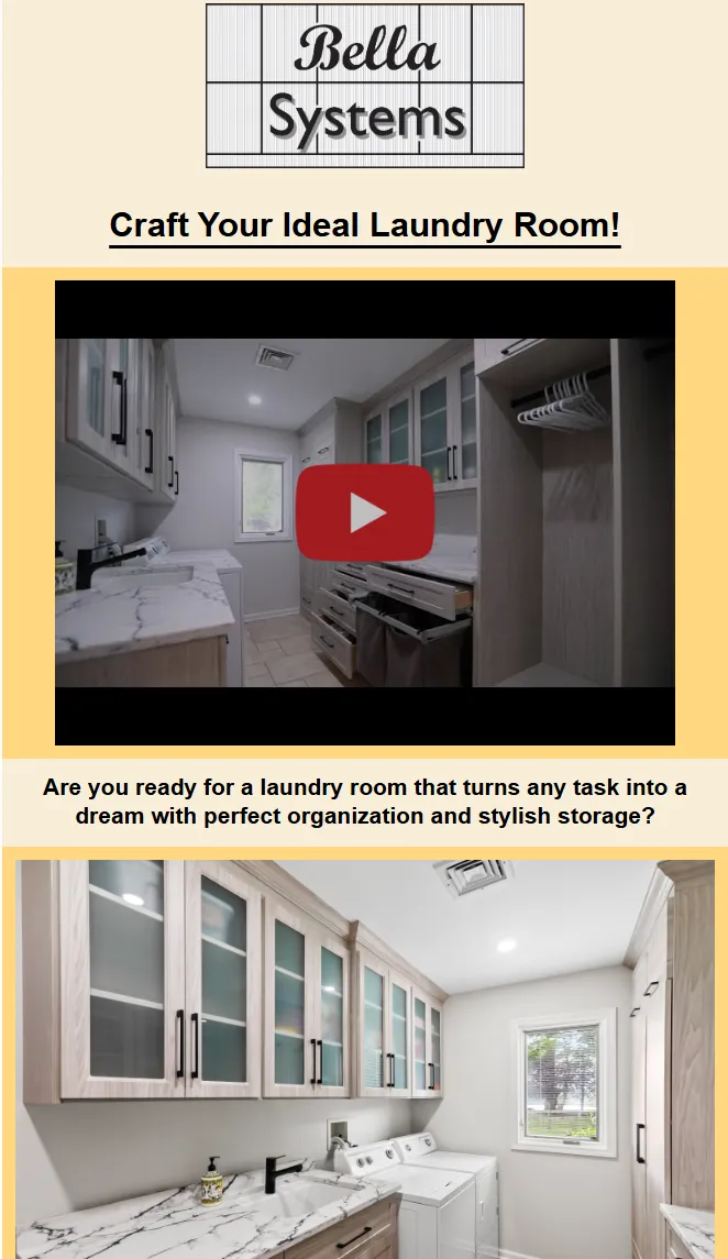 Email marketing campaign example showing professional design