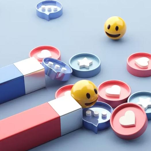 Social media lead generation funnel showing customer acquisition