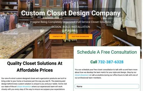 Closet-Tec website design