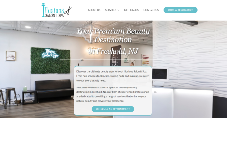 Illusions Salon and Spa website design