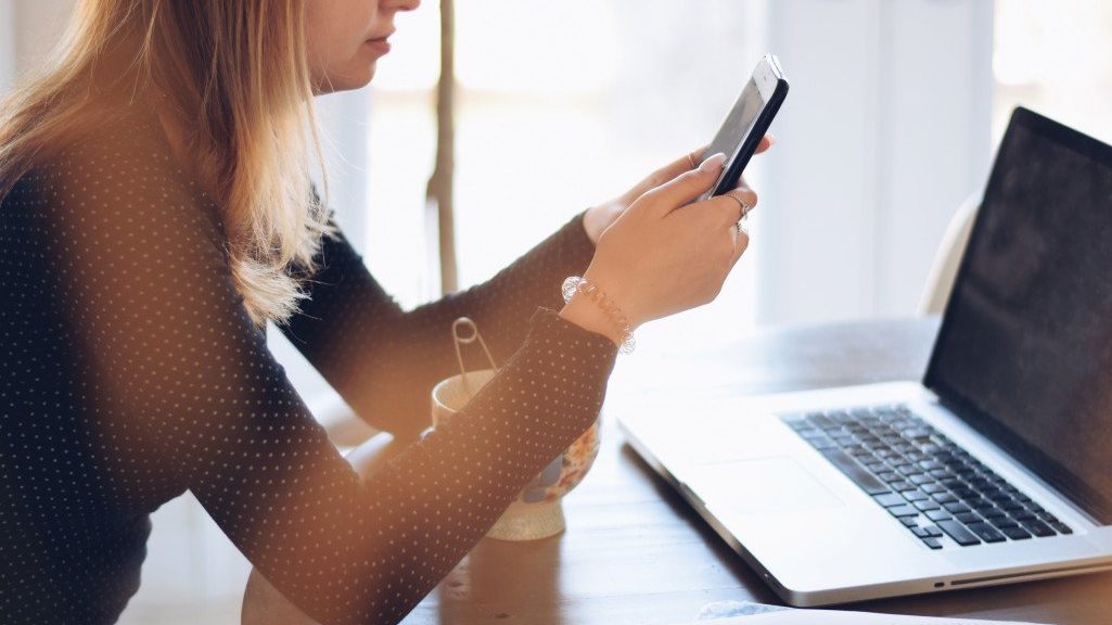 Business owner reviewing Google Ads campaign results